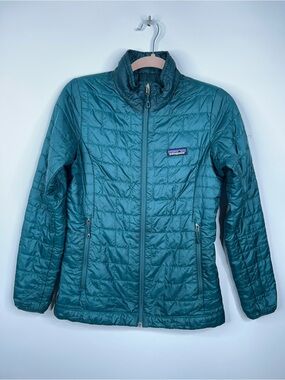 Patagonia Women's Nano Puff Jacket Wavy Blue Lightweight Packable Teal XS